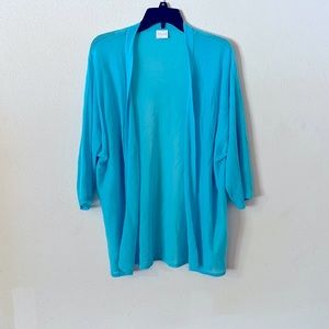 Sheer Chicos tunic open front sweater